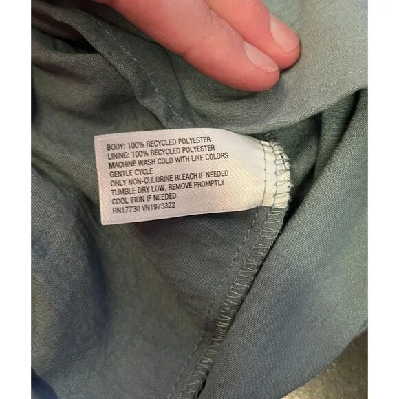 Wild Fable Dress Womens Small Blue Floral Satin Maxi Sundress Ruffle Hem - Picture 12 of 12